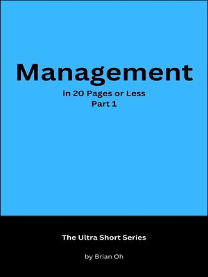 cover image of Management in 20 Pages or Less